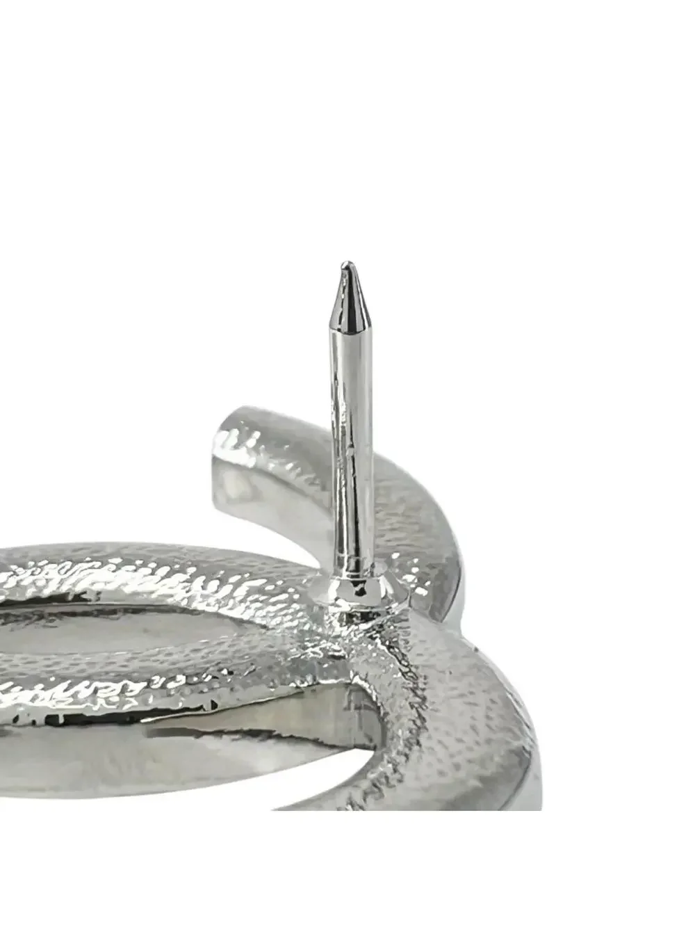 Chanel Cc Logo Heart Brooch Sterling #266424C10B